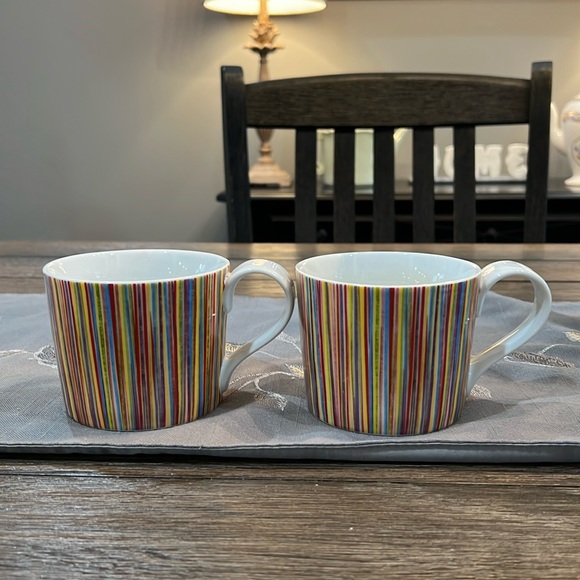 Starbucks Other - RETIRED STARBUCKS MUGS 2008  Multi Colored Rainbow Stripe Coffee Mug Cup 13 oz